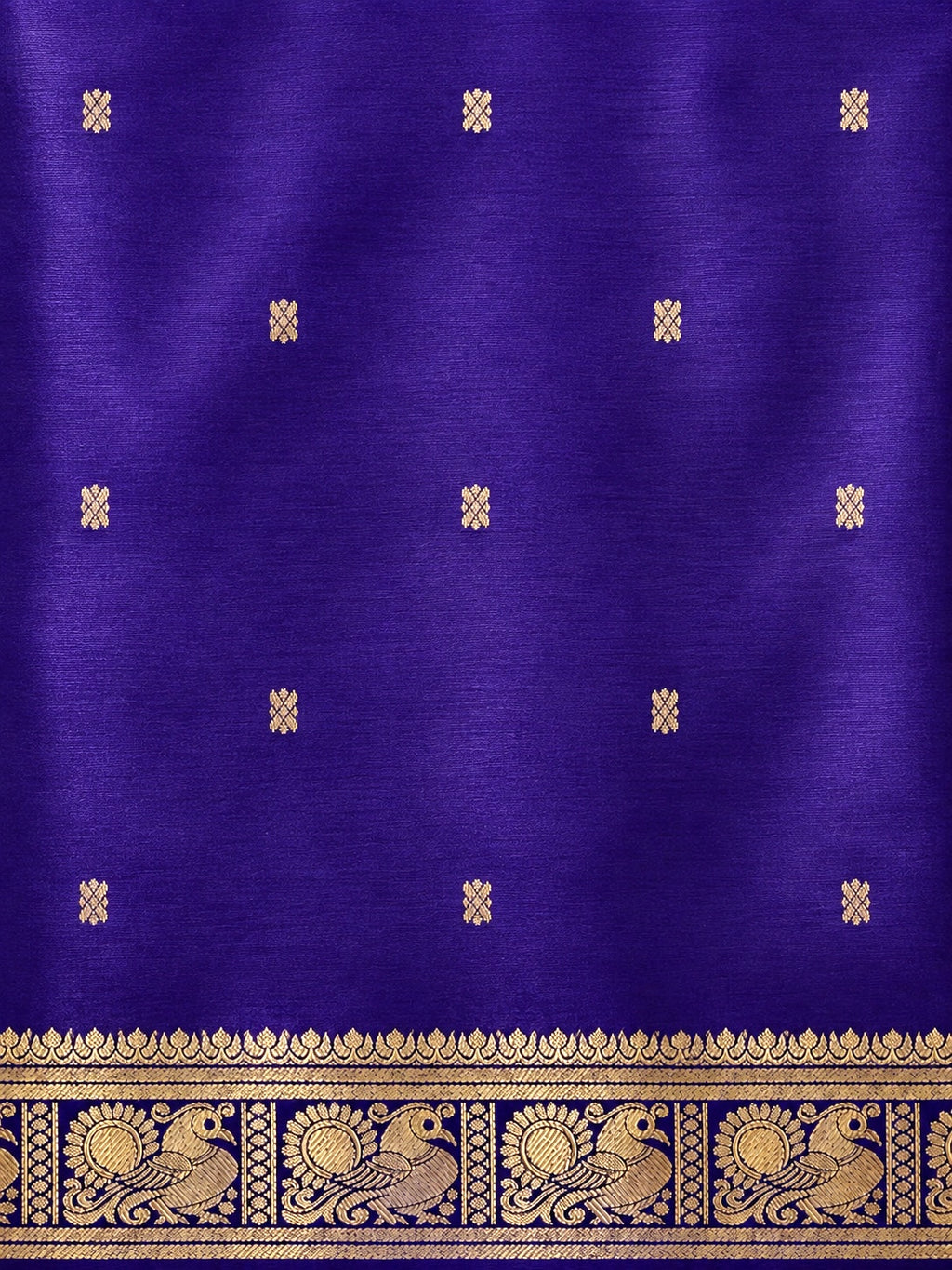 Kanchi Annam Aura – 2 Inch Border- Deep Navy