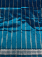 Mangalagiri Silk Saree - Deep Peacock Green