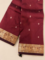 Kanchi Annam Aura – 2 Inch Border- Maroon
