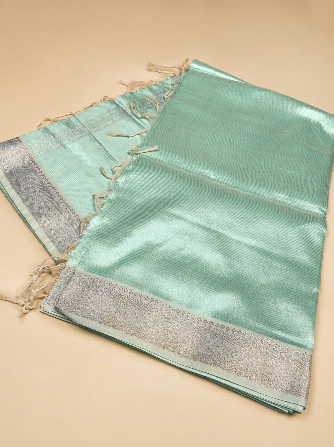 Mangalagiri Silk Saree - Mint Green