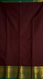 Pure Cotton Saree with Peacock Zari Border