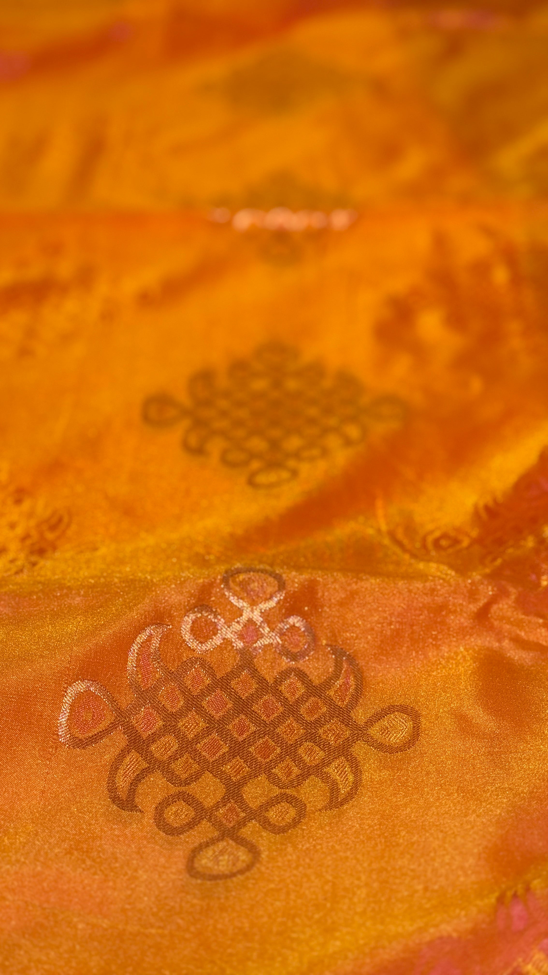 Soft Silk Saree with Vintage Kolam Motifs