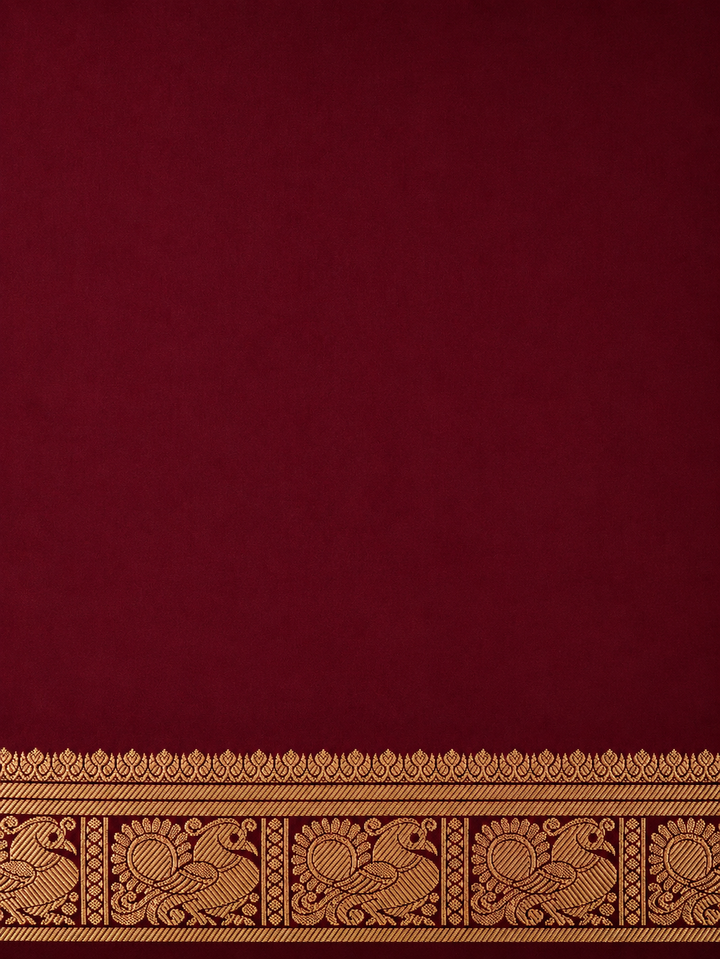 Kanchi Annam Aura – 2 Inch Border- Maroon