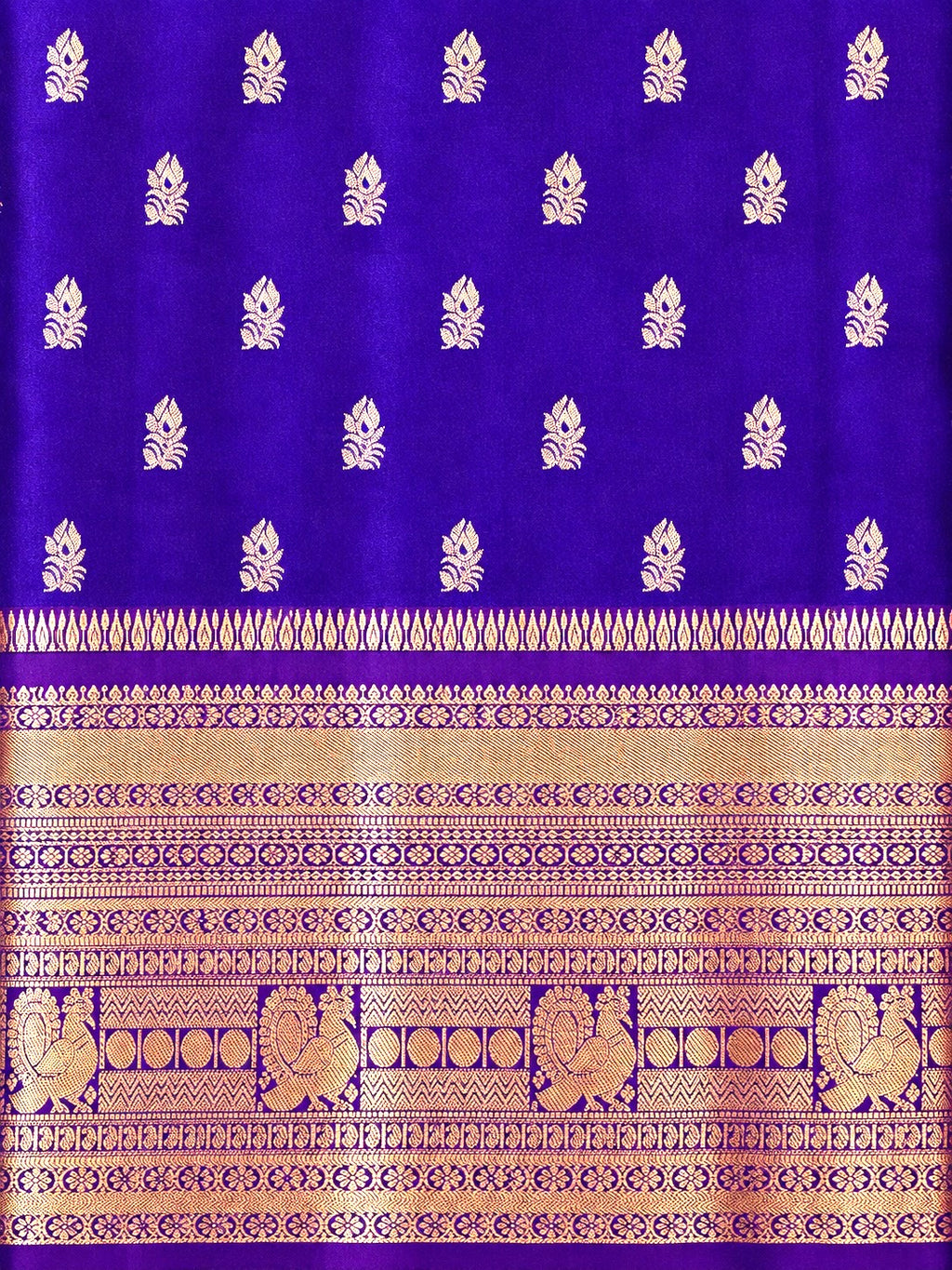 Kanchi Varisaipet Long Border Majesty- Royal Purple