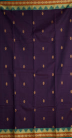Handloom Chettinad Pure Cotton Saree with Thazhampoo Border