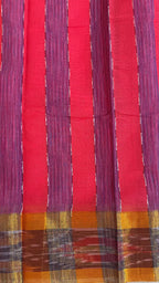 Ikkat Border Cotton Saree