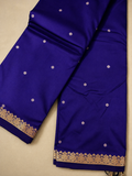 Kanchi Silk-Touch One Inch Border Saree - Deep Purple