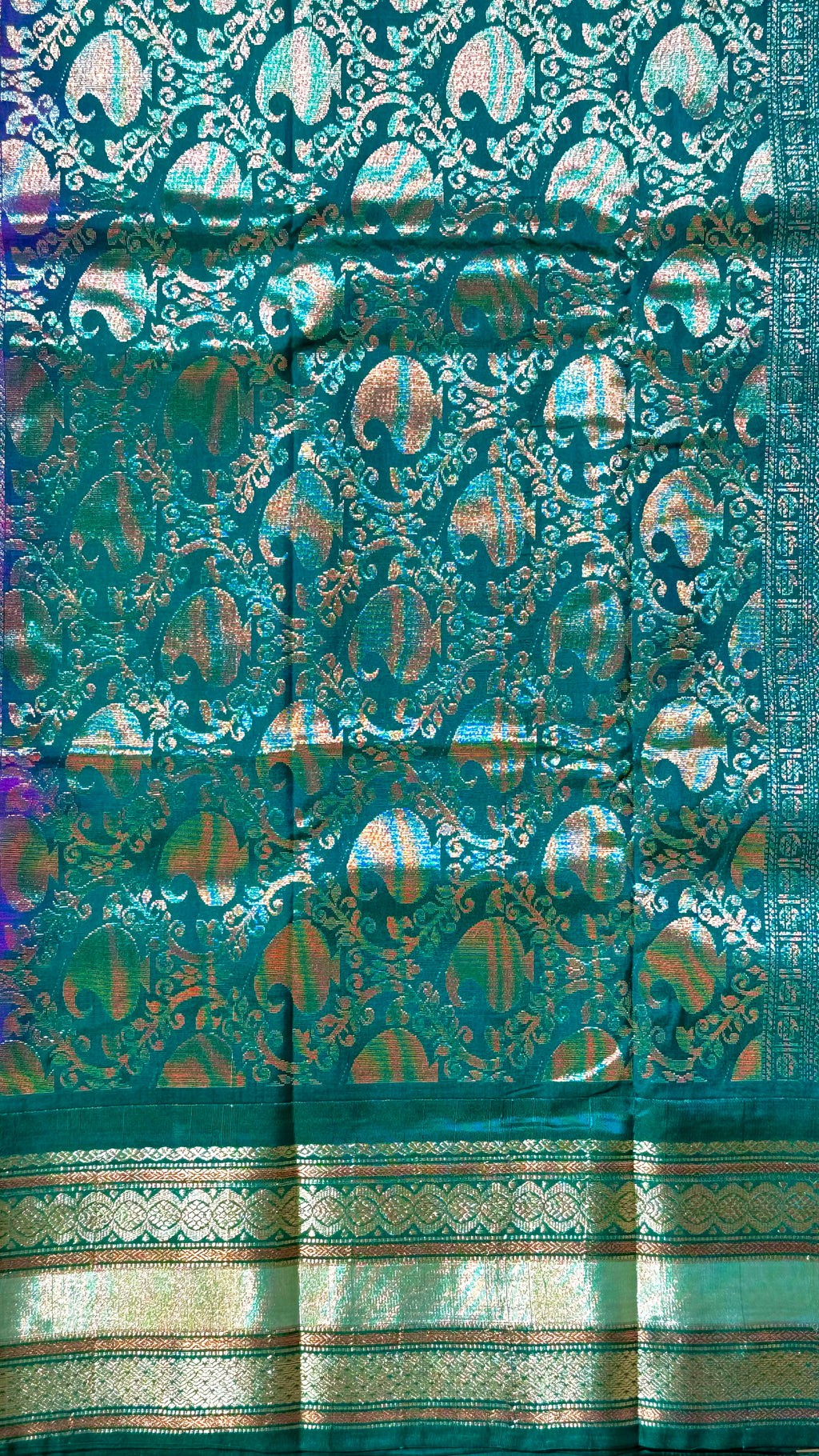 Silk Saree - Varisaipet Korvai Border & Flower Motifs