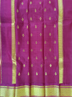 Pure Handloom Thirubhuvanam Silk Saree | Korvai | One Side Border with தாழம்பூ