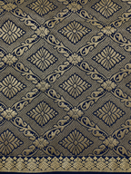 Kanchi Silk-Touch One Inch Border Saree- Deep Navy Blue