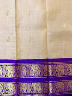 Pure Handloom Thirubhuvanam Silk Saree | Rettaipet Elephant Border | Grand வரிசைபேட் Pallu