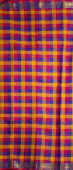 Madras Checks – Royal Blue Pure Cotton Saree