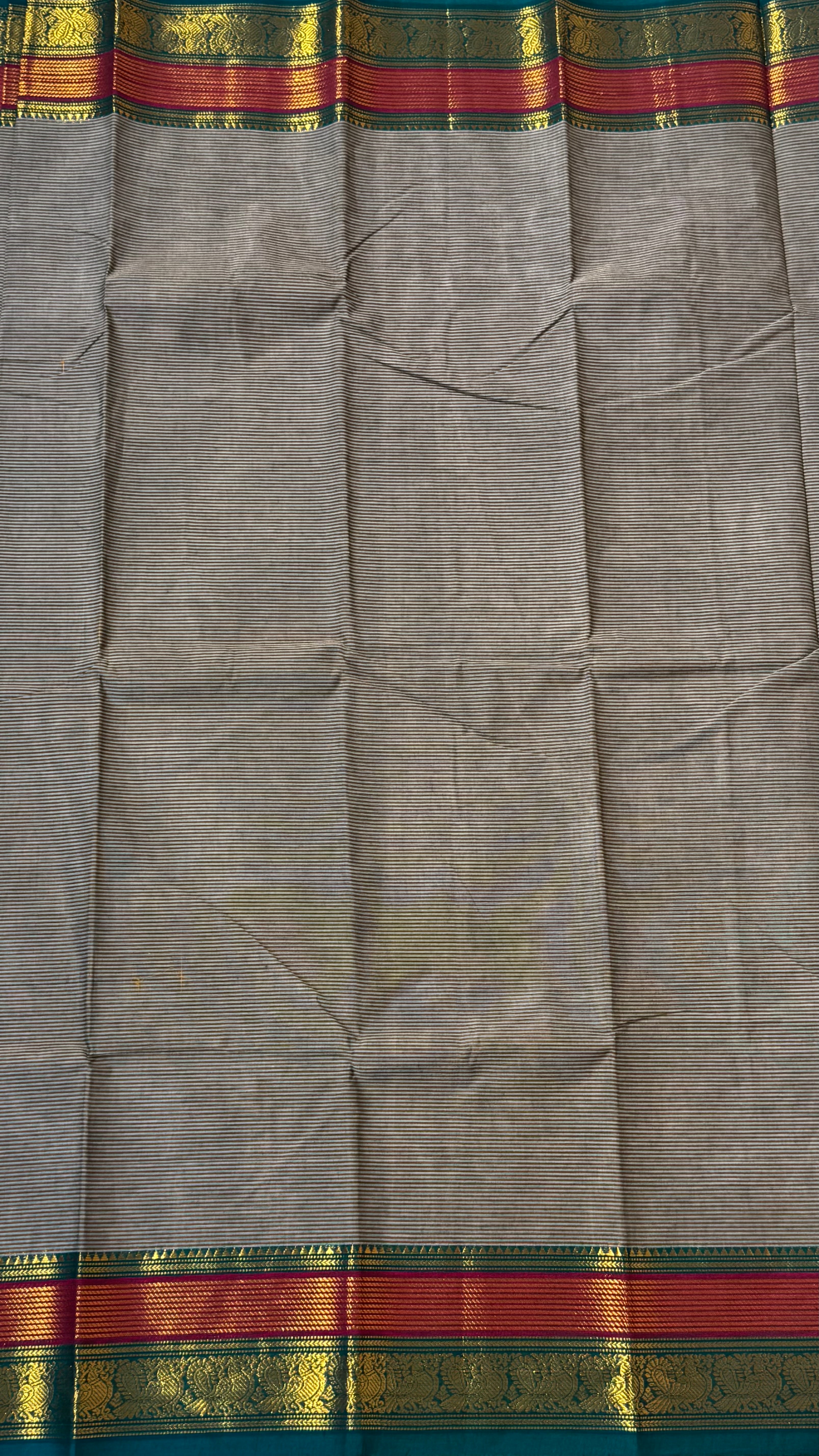 Kanchi Cotton Striped Saree