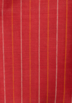 Pure Chettinad Handloom Cotton Saree – Stripped Red Body with purple 2inch Border