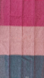 முப்பாகம் | Traditional Handloom Chettinad Cotton Saree | Three-Colour Division