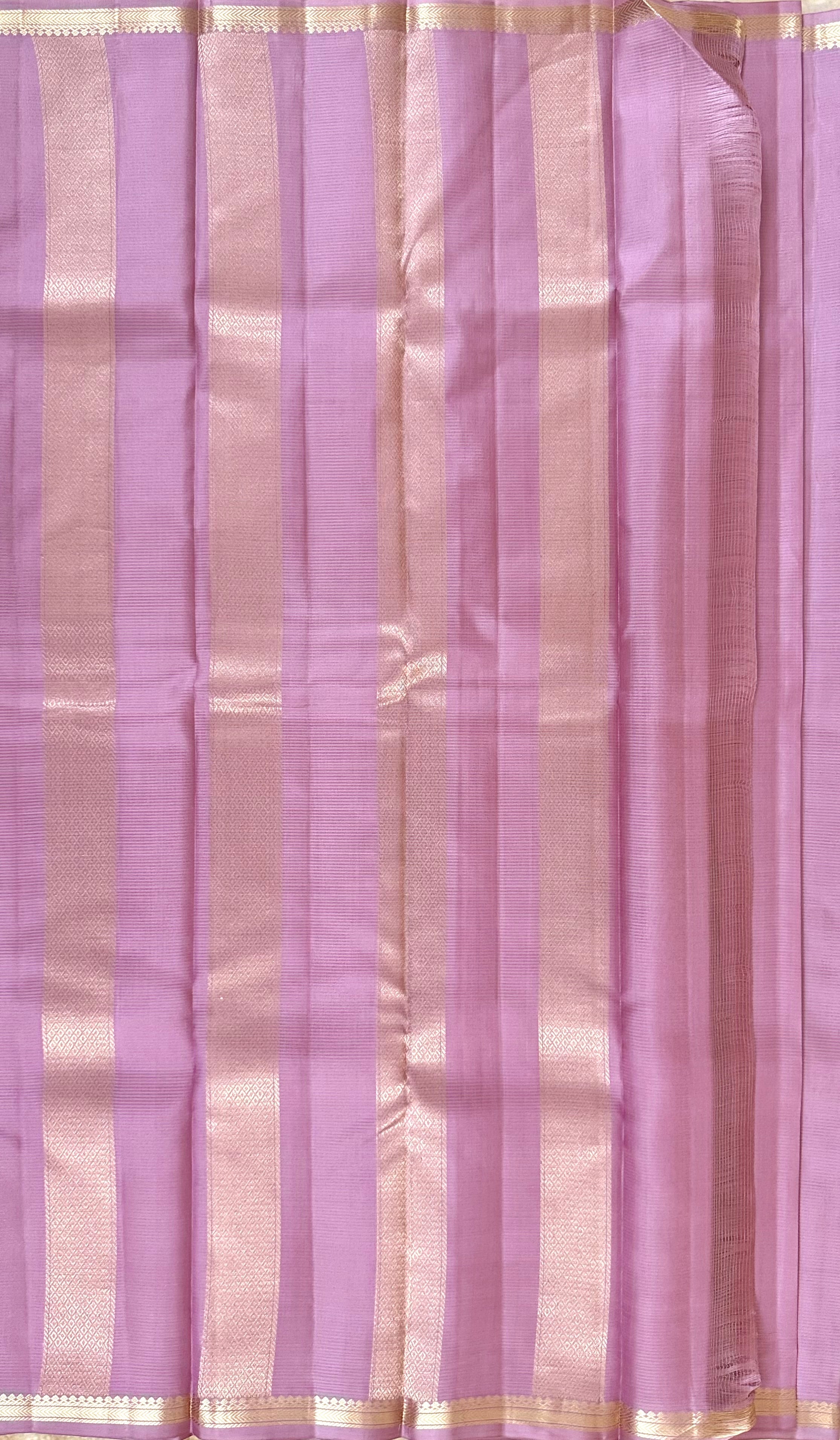 Pure Handloom Arani Silk Saree | Onion Pink | One Inch Border