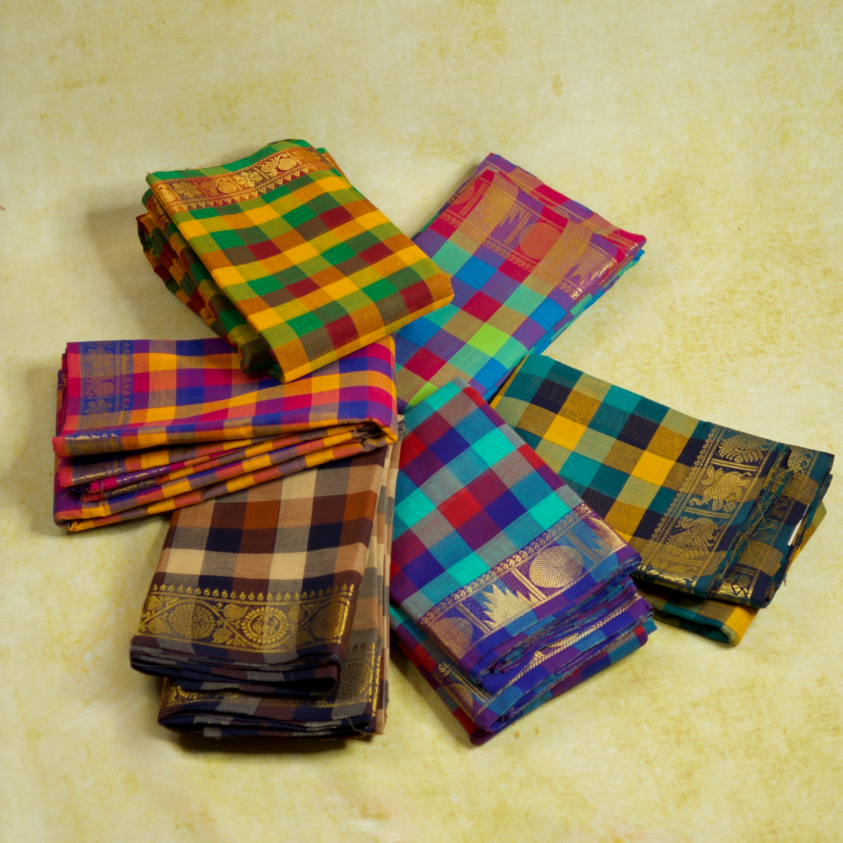 Madras Checks – Blue Pure Cotton Saree