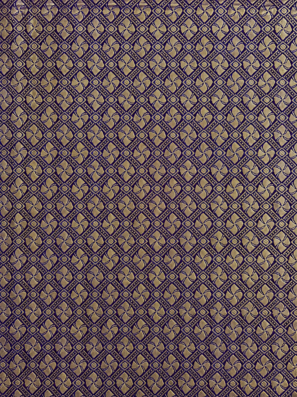 Kanchi Varisaipet Long Border Majesty- Deep Navy Blue
