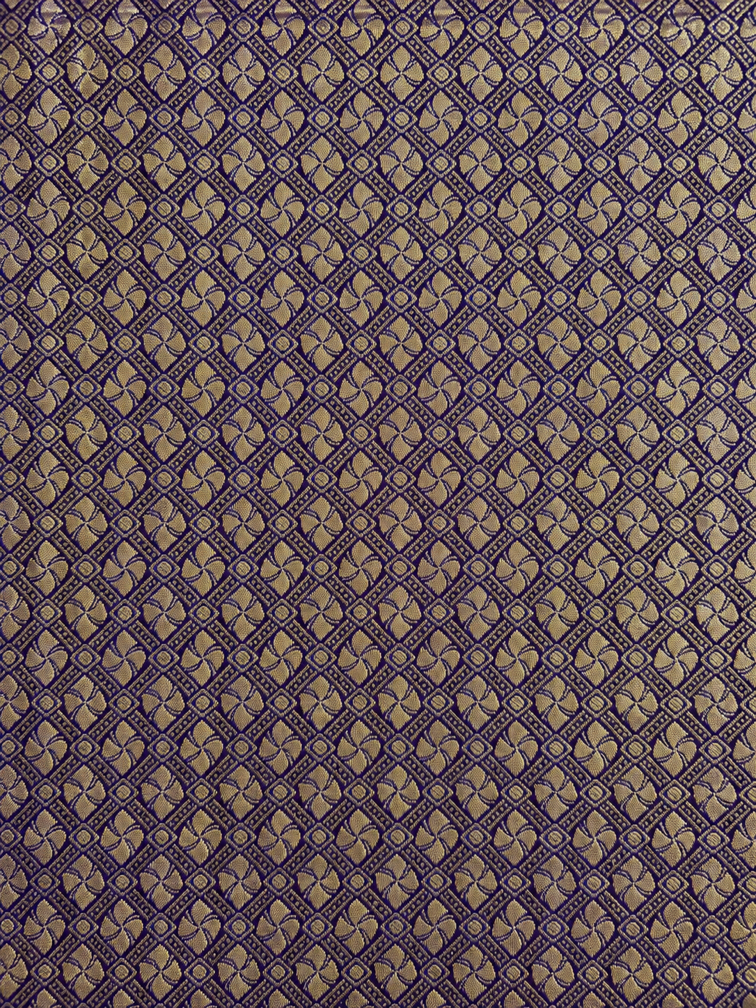 Kanchi Varisaipet Long Border Majesty- Deep Navy Blue