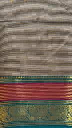 Kanchi Cotton Striped Saree
