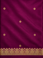 Kanchi Silk-Touch One Inch Border Saree - Magenta