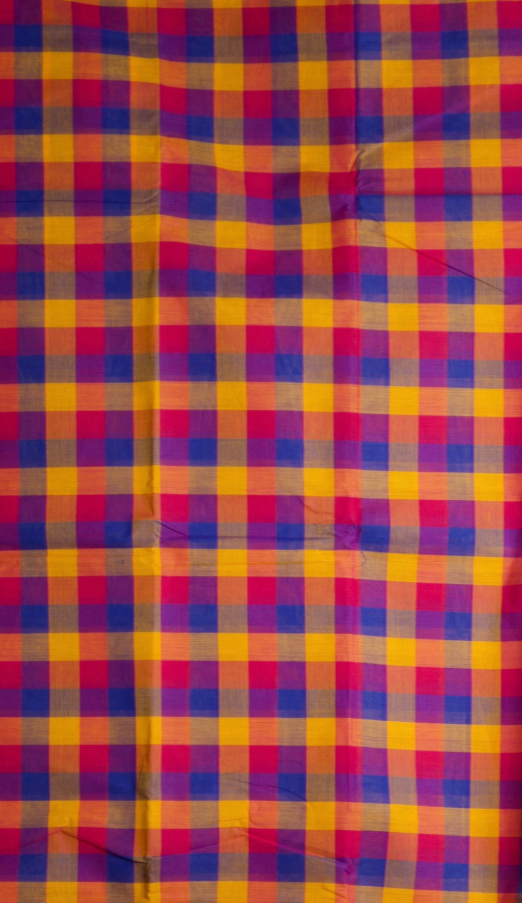 Madras Checks – Royal Blue Pure Cotton Saree