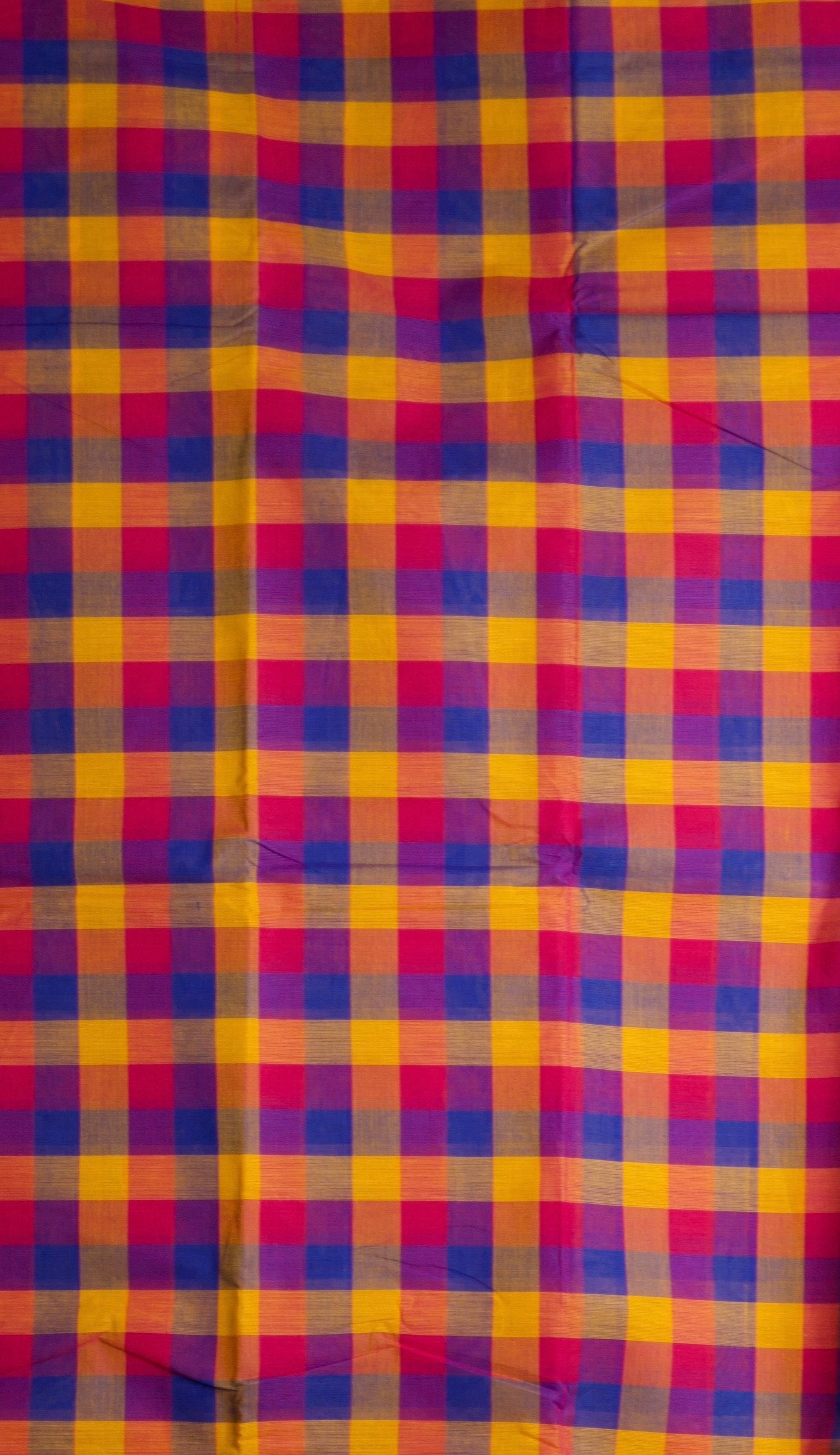 Madras Checks – Royal Blue Pure Cotton Saree