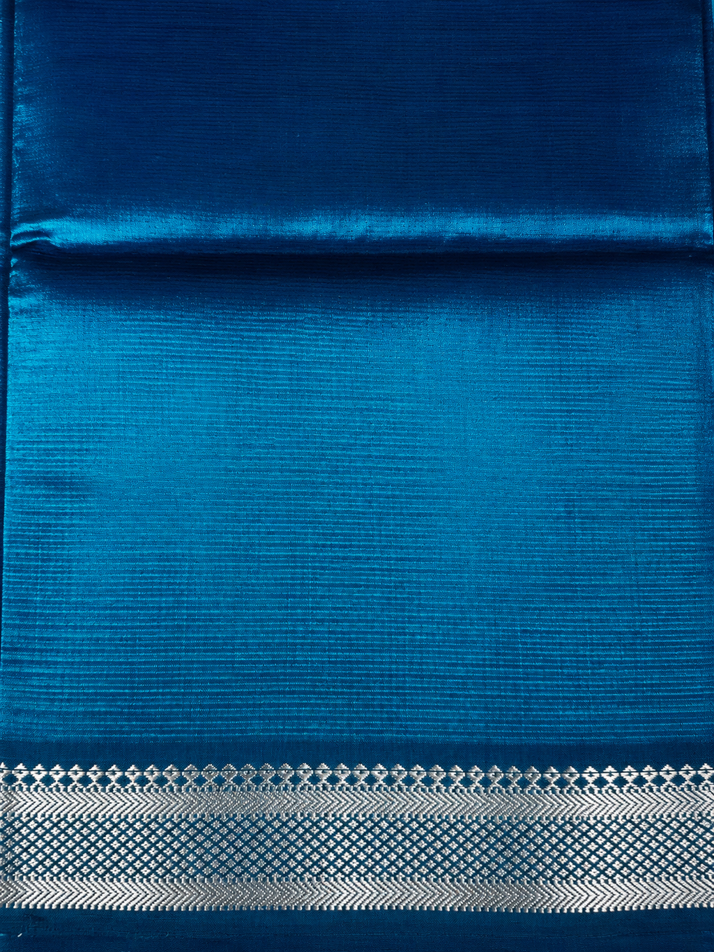 Mangalagiri Silk Saree - Deep Peacock Green