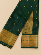 Kanchi Varisaipet Vasthram- Pure Silk Saree- Emerald Green