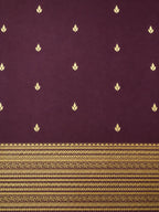 Kanchi Varisaipet Vasthram- Pure Silk Saree- Deep Plum Brown