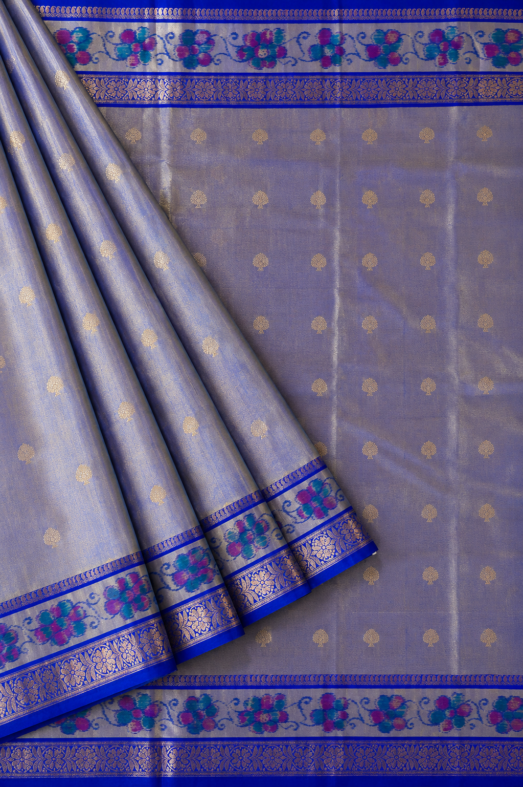 Vintage Silk Saree - Royal Blue