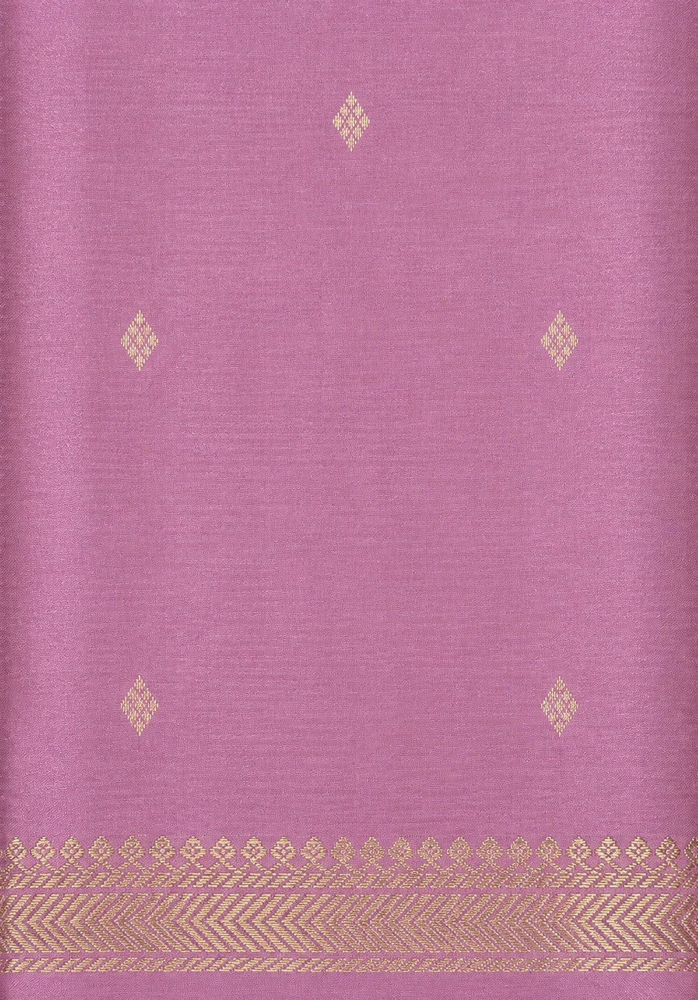 Pure Handloom Arani Silk Saree | Onion Pink | One Inch Border