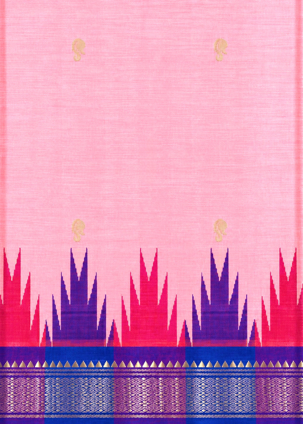 Pure Handloom Thirubhuvanam Silk Saree | Korvai | One Side தாழம்பூ Border