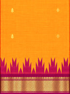 Pure Handloom Thirubhuvanam Silk Saree | Korvai | One Side Border with தாழம்பூ