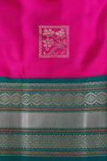 Silk Saree - Varisaipet Korvai Border & Flower Motifs