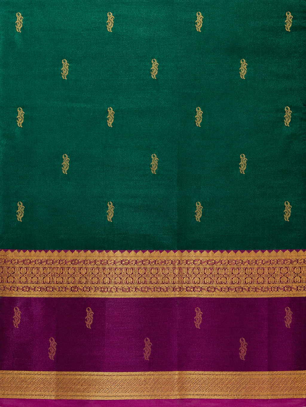 மரகதம் | Pure Handloom Silk Saree | கத்திரிப்பூ Rettaipet Border