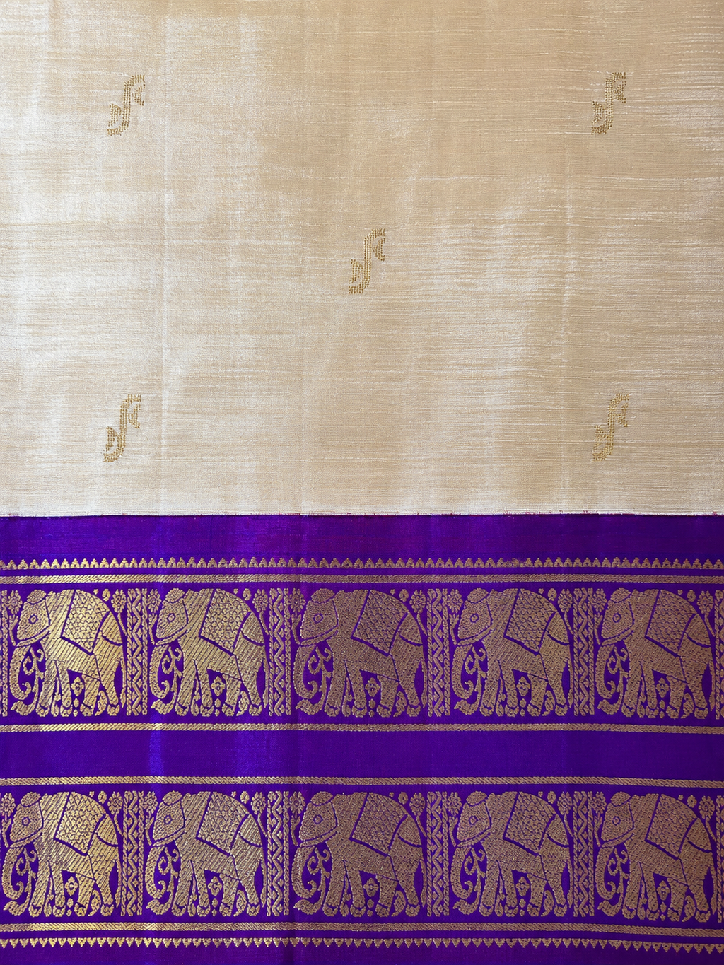 Pure Handloom Thirubhuvanam Silk Saree | Rettaipet Elephant Border | Grand வரிசைபேட் Pallu