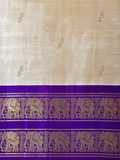 Pure Handloom Thirubhuvanam Silk Saree | Rettaipet Elephant Border | Grand வரிசைபேட் Pallu