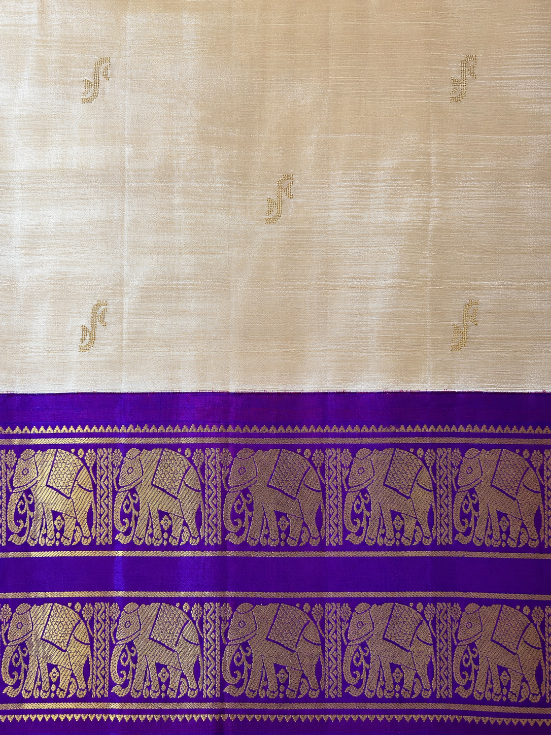 Pure Handloom Thirubhuvanam Silk Saree | Rettaipet Elephant Border | Grand வரிசைபேட் Pallu