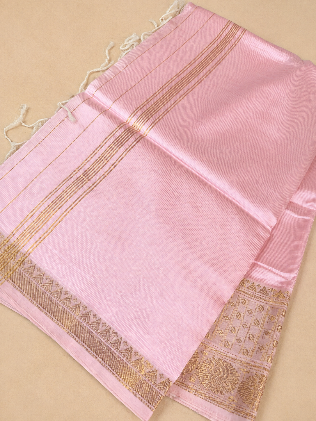 Mangalagiri Silk Saree - Baby Pink