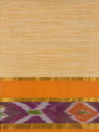 Kanchi Cotton Saree with Ikkat Border