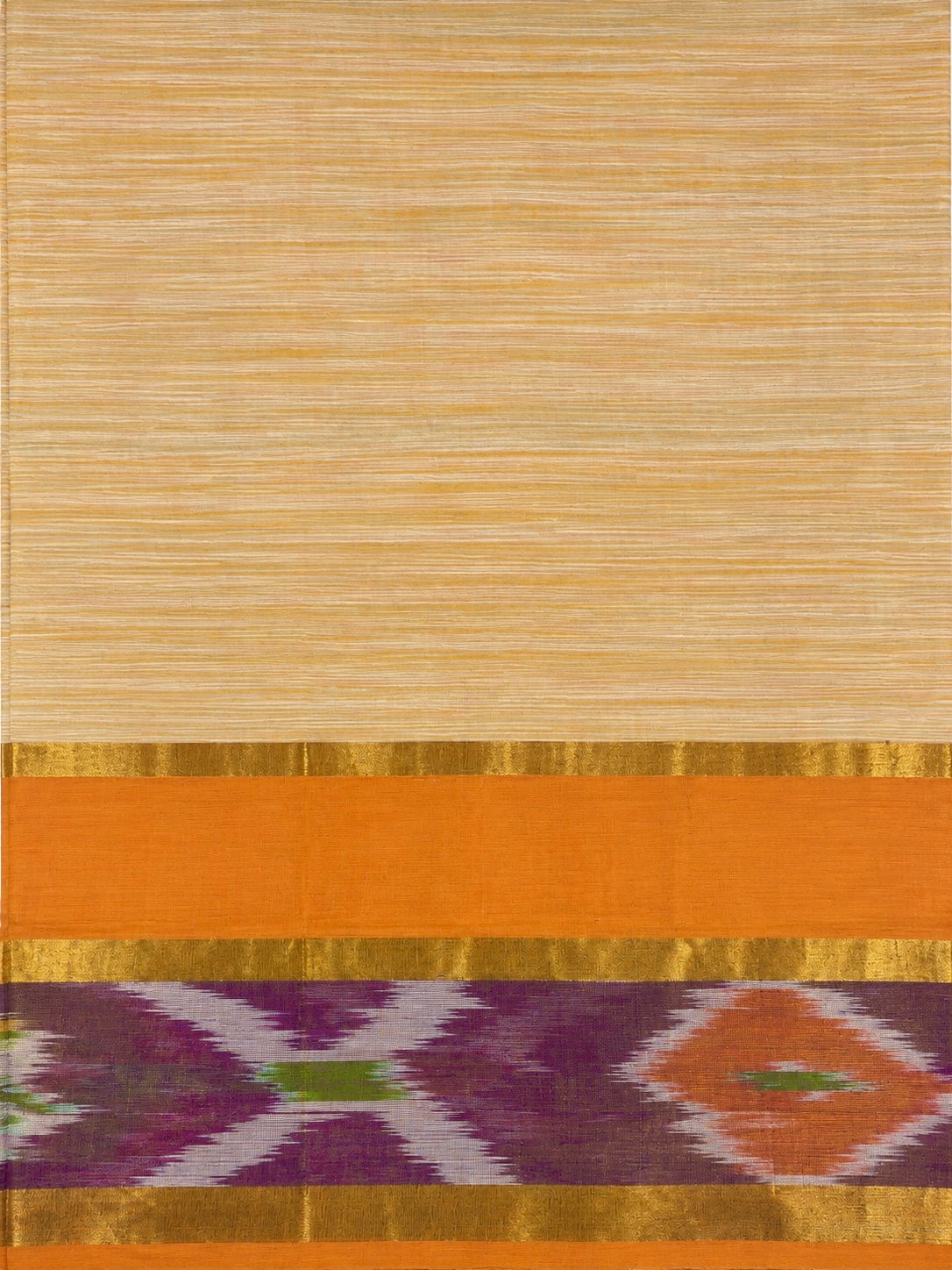 Kanchi Cotton Saree with Ikkat Border