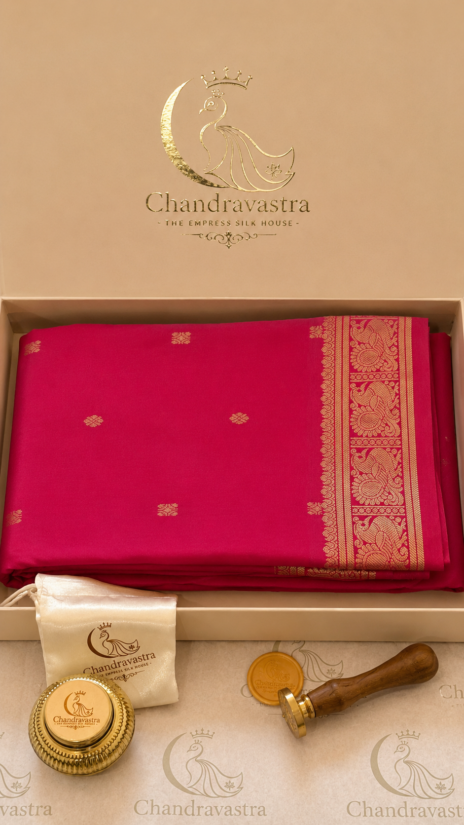 Kanchi Annam Aura – 2 Inch Border- Rani Pink