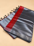 Mangalagiri Silk Saree - Pencil Grey