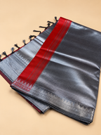 Mangalagiri Silk Saree - Pencil Grey