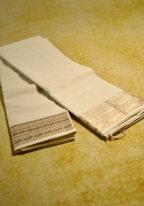 Pure Chettinad Handloom Cotton Saree – White