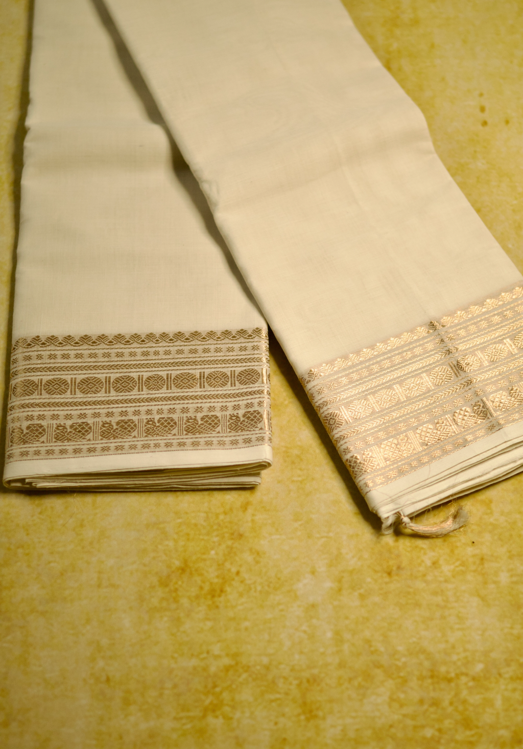 Pure Chettinad Handloom Cotton Saree – White