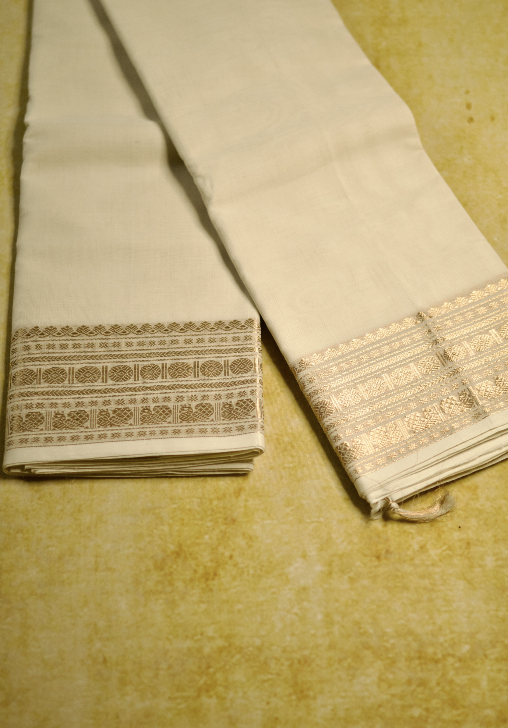 Pure Chettinad Handloom Cotton Saree – White