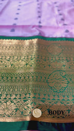 Soft Silk Saree - Dusty Rose Body with Varisaipet Border
