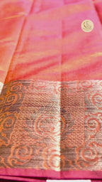 Tussar Silk Saree - Rust Orange
